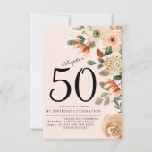 フローラ50誕生日 サンキューカード (正面)