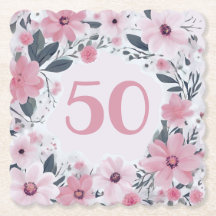 フローラ50thバースデーパーティーパステルピンクの花