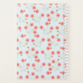 フローラ5.5インチx 8.5インチスパイラル週/月プランナー プランナー手帳 (裏面)