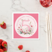 フローラ5th誕生日カスタムファイブフェアリープリンセス スタンダードカクテルナプキン (インサイチュ)