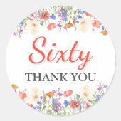 フローラ60感謝していth  you stickers 60年の花 ラウンドシール (正面)