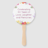 フローラ60歳の誕生日パーティーは60人のファンをカスタム支持する ハンドファン (裏面)