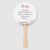 フローラ60歳の誕生日パーティーは60人のファンをカスタム支持する ハンドファン (裏面)