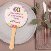 フローラ60歳の誕生日パーティーは60人のファンをカスタム支持する ハンドファン