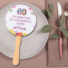 フローラ60歳の誕生日パーティーは60人のファンをカスタム支持する ハンドファン