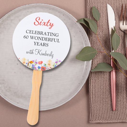 フローラ60歳の誕生日パーティーは60人のファンをカスタム支持する ハンドファン