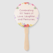 フローラ60歳の誕生日パーティーは60人のファンをカスタム支持する ハンドファン (裏面)