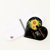 フローラ60誕生日ひまわりブラックゲスト ノートブック (内部)