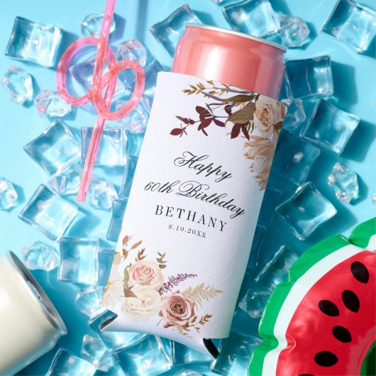 フローラ60誕生日サプライズパーティー スリム缶クーラー (インサイチュ 夏)