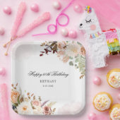 フローラ60誕生日サプライズパーティー ペーパープレート (パーティー)