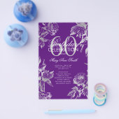 フローラ60誕生日プログラムシルバーパープルメニュー チラシ (シングル)