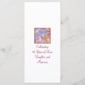 フローラ60誕生日メニューカーエレガントド60年 メニュー (裏面)