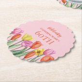 フローラ60誕生日 ペーパーコースター (アングル)