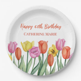 フローラ60誕生日 ペーパープレート