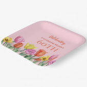 フローラ60誕生日 ペーパープレート (傾斜あり)