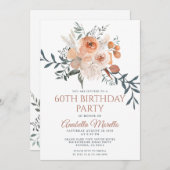 フローラ60誕生日 招待状 (正面/裏面)