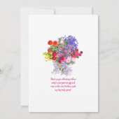 フローラ60th誕生日ガーデンエレガントデザイン サンキューカード (裏面)