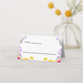 フローラ60th誕生日パーティー60エレガント花 プレイスカード (正面)