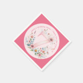 フローラ7位誕生日セブンカスタムフェアリープリンセス スタンダードカクテルナプキン (角)