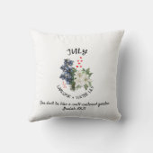 フローラ7月誕生月フラワーカスタムクリスチャン クッション (裏面)