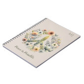 フローラ70年代レトロ「平和が可能」平和サイン ノートブック (左側)