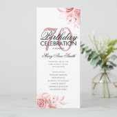 フローラ70誕生日プログラムバラ金ゴールドメニュー 招待状 (スタンド正面)