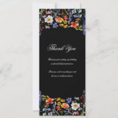 フローラ70誕生日プログラムThank You Black 招待状 (裏面)