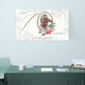 フローラ70誕生日白金ゴールド植物写真 横断幕 (トレードショー)