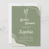 フローラ70Sレトロgroovyヒッピーブライダルシャワー 招待状 (正面)