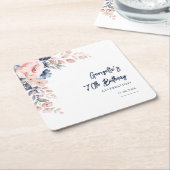 フローラ70thバースデーパーティー植物学カスタム院 スクエアペーパーコースター (アングル)