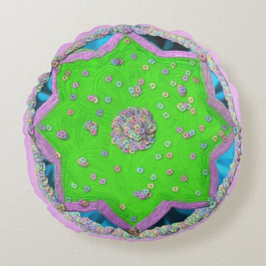 フローラ8の星イード ラウンドクッション (正面)