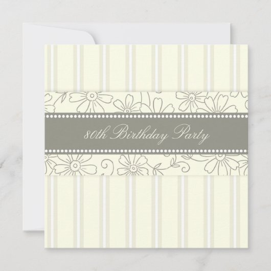 フローラ80バースデーパーティ招待状 招待状 (正面)