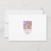 フローラ80歳の誕生日RSVPカード80 エレガント 出欠カード (裏面)