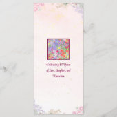 フローラ80誕生日パステルエレガント80年 メニュー (裏面)