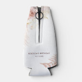 フローラ80誕生日パンパスグラスパーソナライズされた ボトルクーラー (裏面)