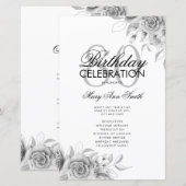 フローラ80誕生日プログラムシルバー（メニュー付） (正面/裏面)