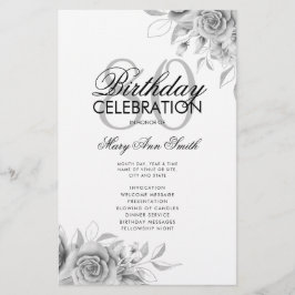 フローラ80誕生日プログラムシルバー（メニュー付） チラシ