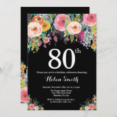 フローラ80誕生日招待状 招待状 (正面/裏面)