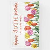 フローラ80誕生日 横断幕 (縦)