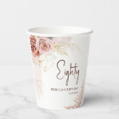 フローラ80thバースデーパーティーパンパスグラス 紙コップ (裏面)