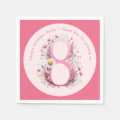 フローラ8th誕生日カスタムエイトフェアリープリンセス スタンダードカクテルナプキン (正面)