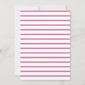 フローラ9番目のタイポグラフィ誕生日招待状 (裏面)