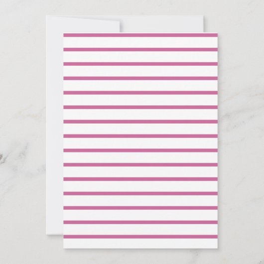 フローラ9番目のタイポグラフィ誕生日招待状 (裏面)