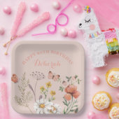 フローラ90歳の誕生日パーティー ペーパープレート (パーティー)