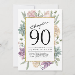フローラ90番目の誕生日招待状 招待状