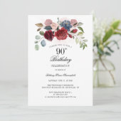 フローラ90誕生日水彩開花パーティー 招待状 (スタンド正面)