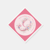 フローラ9th誕生日カスタムナイン妖精プリンセス スタンダードカクテルナプキン (角)