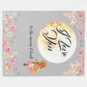 フローラ「お月さまとお戻り」水彩 フリースブランケット (正面(横))