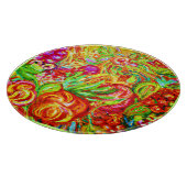 フローラ・アートワークを使用したスタイルへのカラーの追加 カッティングボード (角)