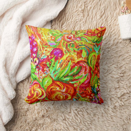 フローラ・アートワークを使用したスタイルへのカラーの追加 クッション (ブランケット)